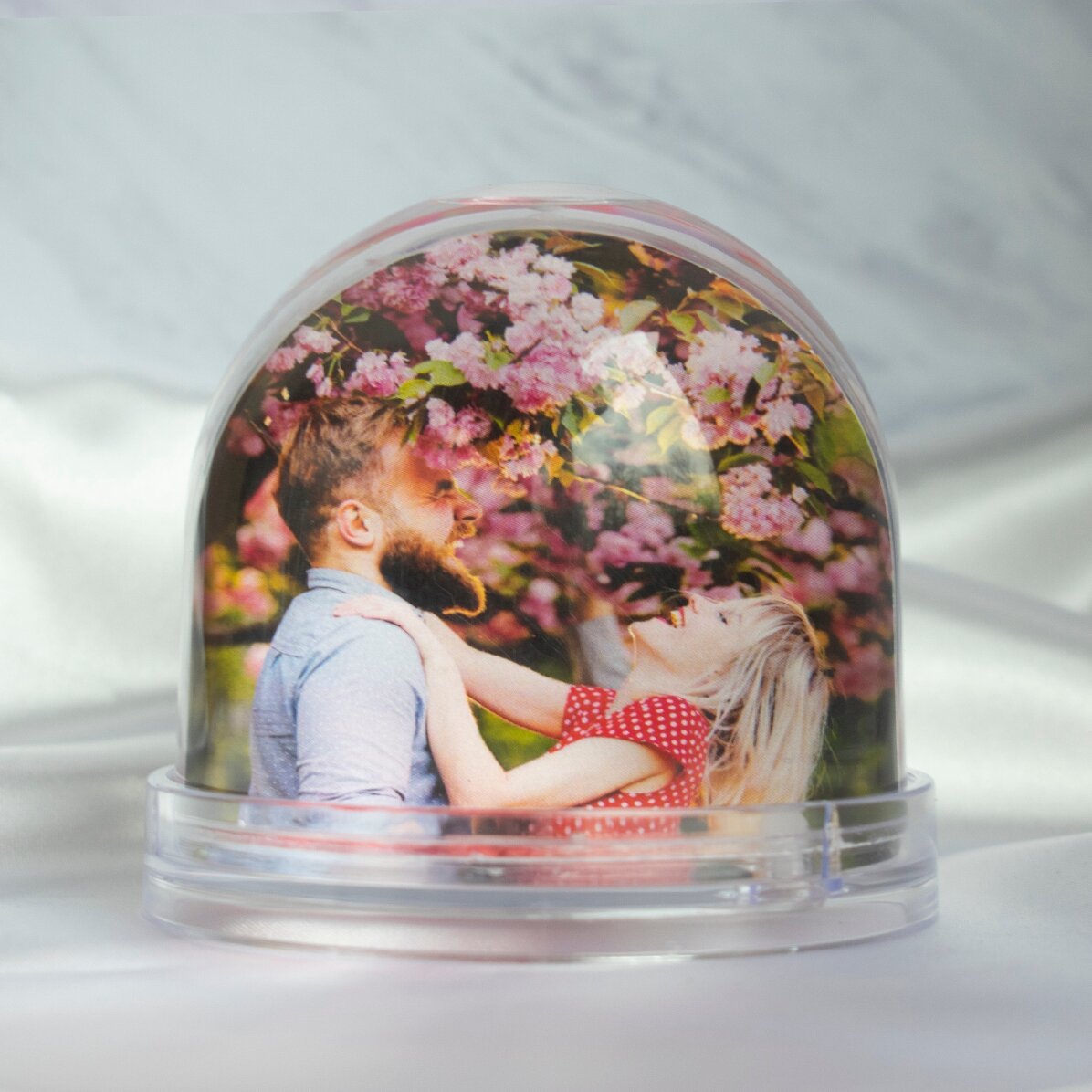 Personalised desk globe with photo and text - Whispers of Love