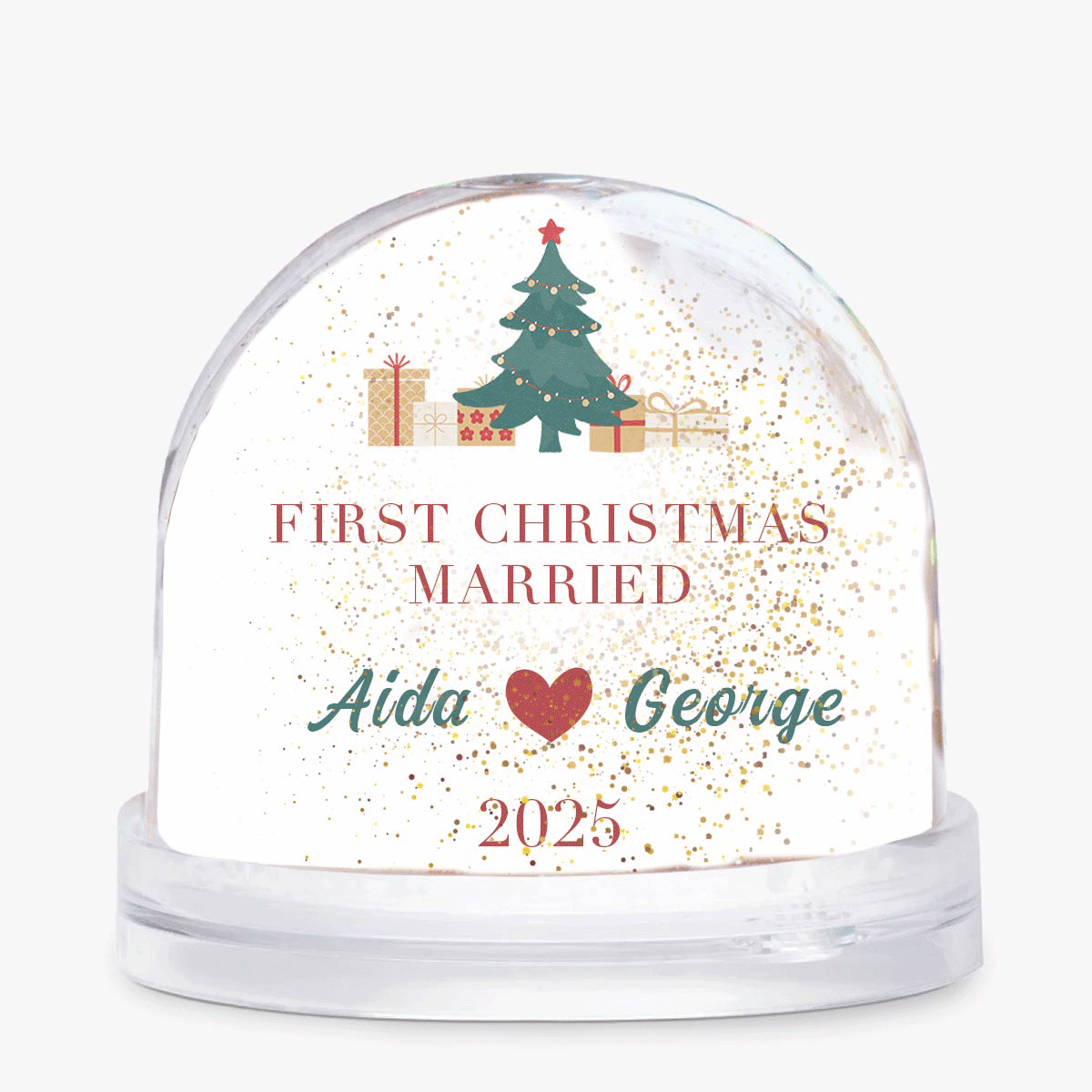 Glob de birou personalizat cu text și poză - Crăciun