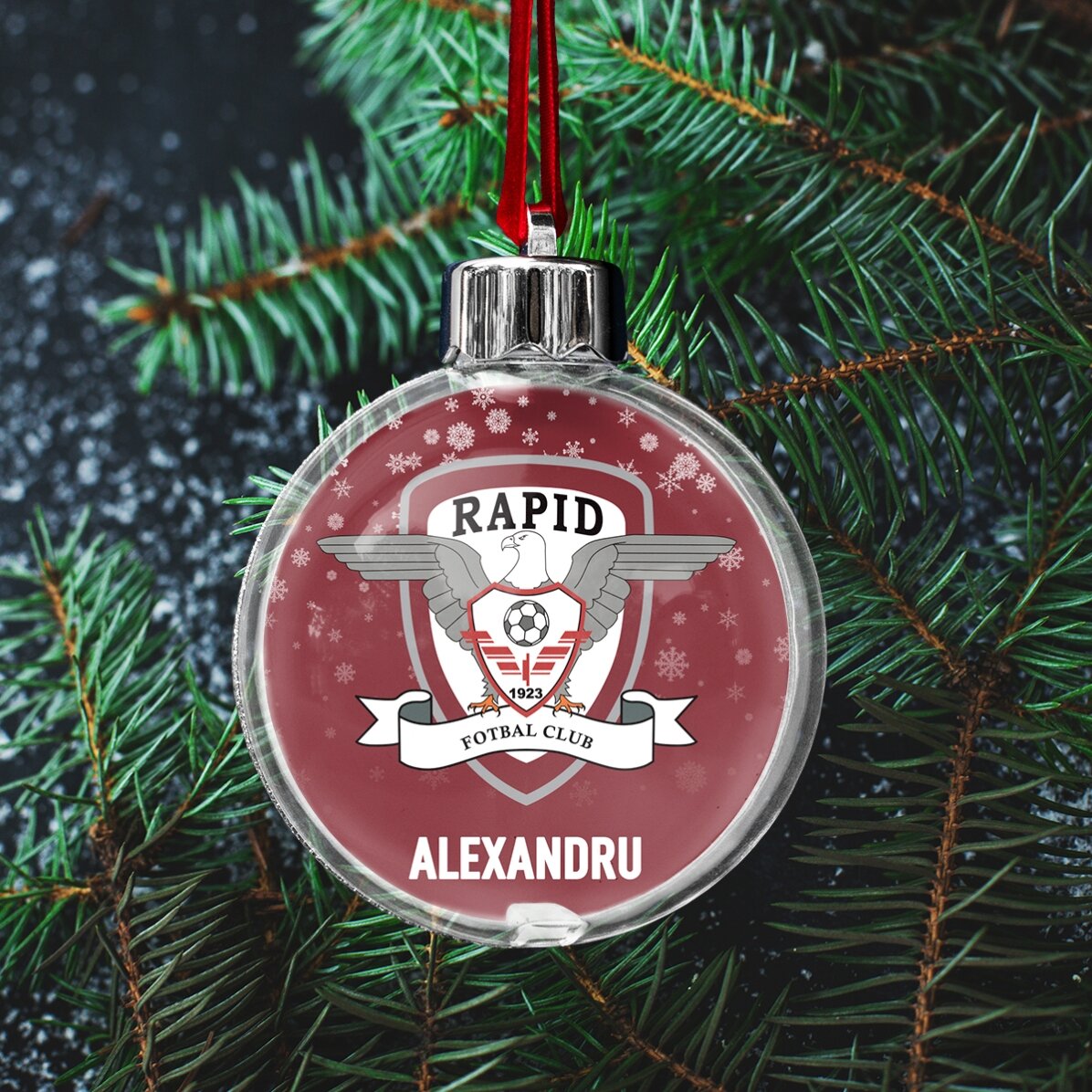 Glob FC Rapid personalizat cu nume