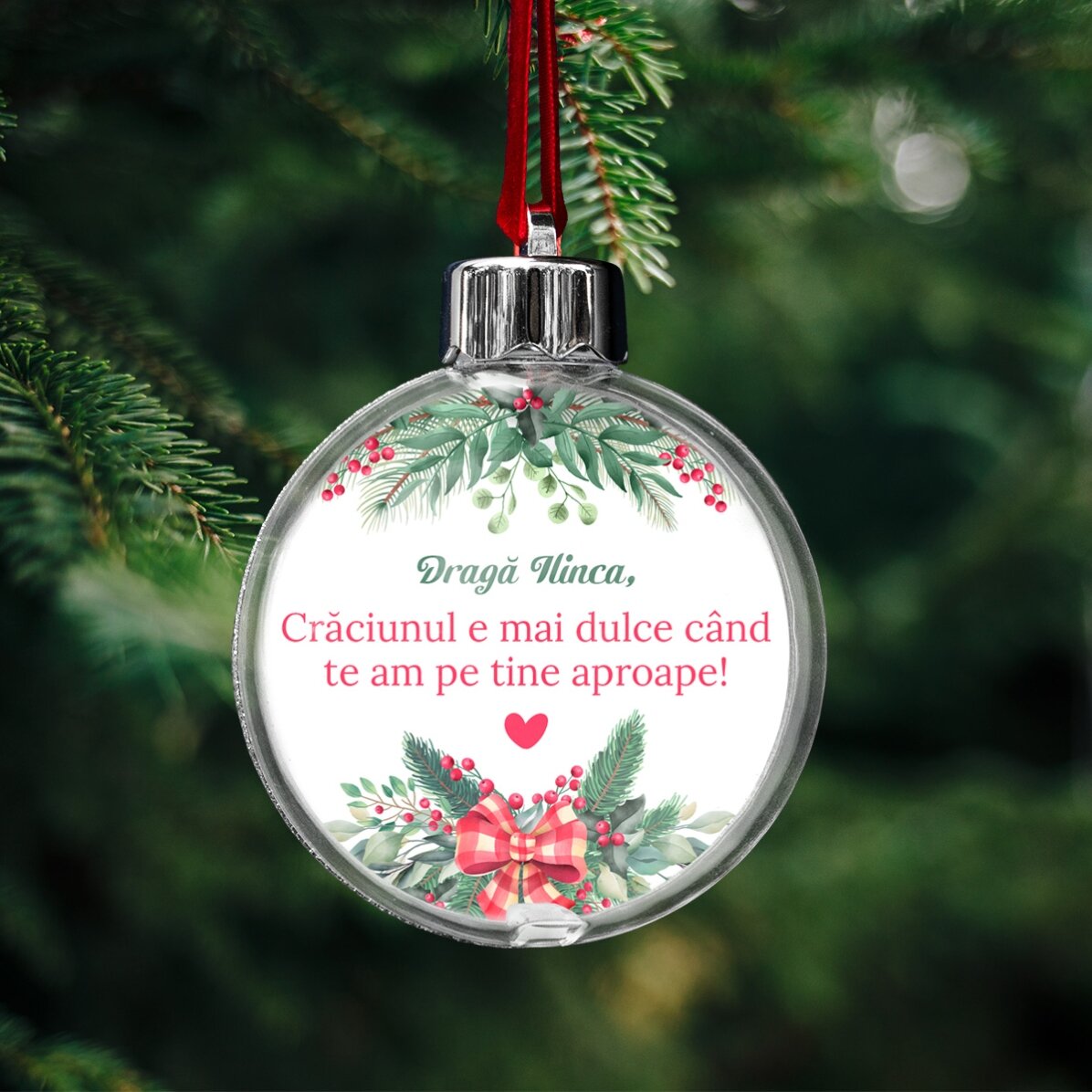 Glob personalizat cu mesaj - Crăciun