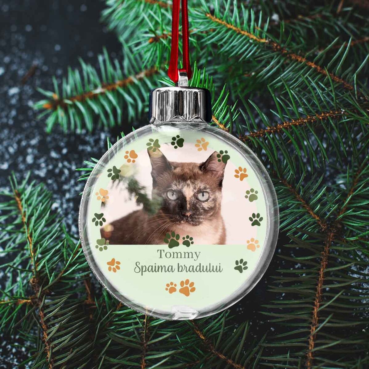 Glob personalizat cu mesaj și o poză - Animăluț