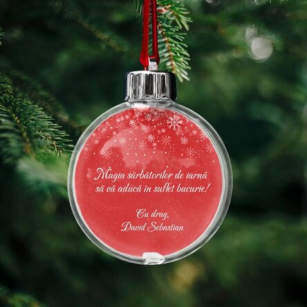 Glob personalizat cu mesaj