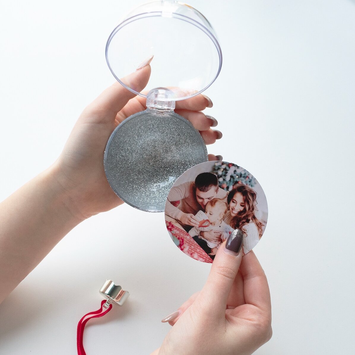 Glob personalizat cu numele tău - Red glitter