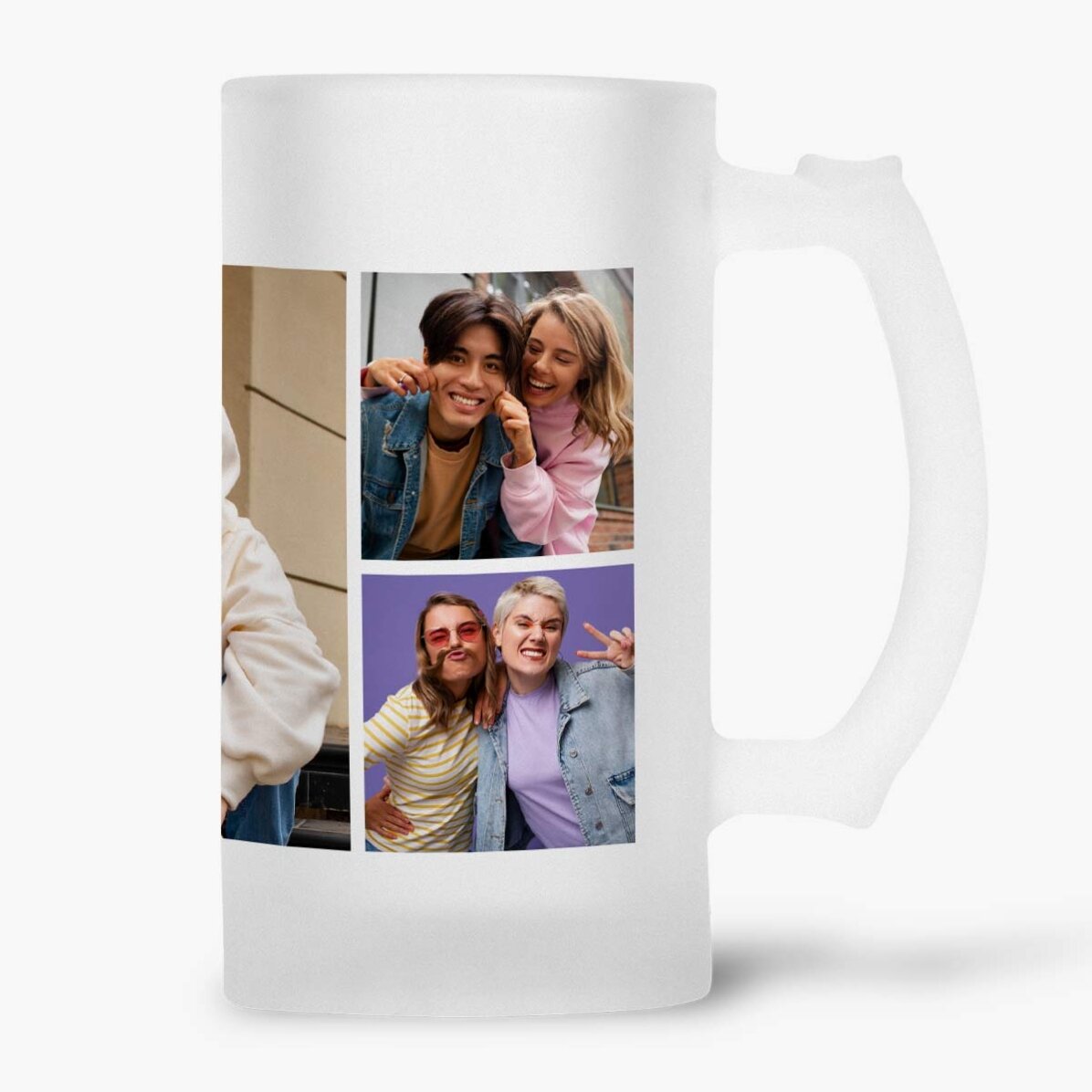 Halbă de bere personalizată cu 5 poze 