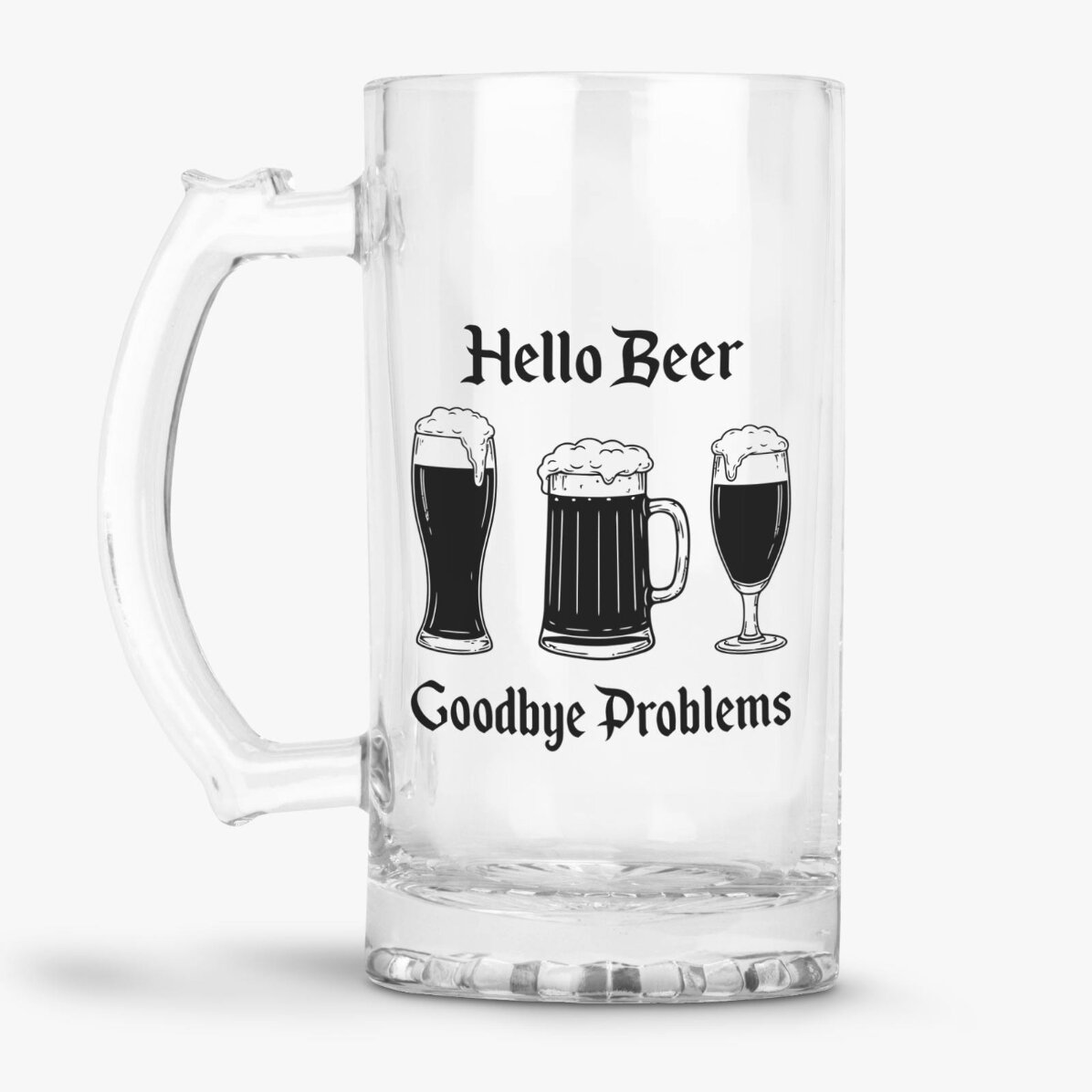 Halbă de bere personalizată cu mesaj - Hello Beer