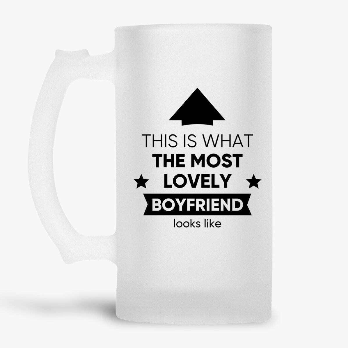 Personalised beer mug with text - This is what it looks like