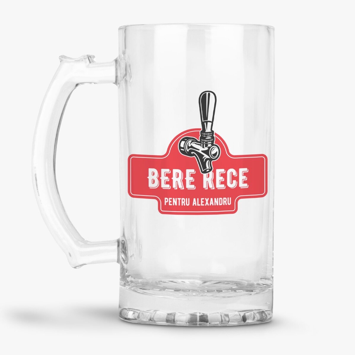 Halbă de bere personalizată cu text - Bere blondă