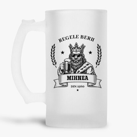 Personalised beer mug with text – The King of Beer