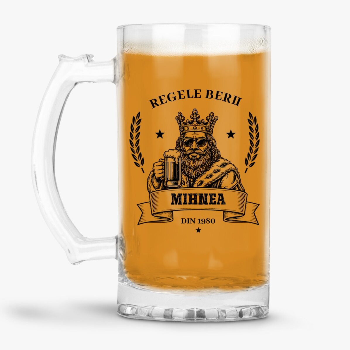 Personalised beer mug with text – The King of Beer