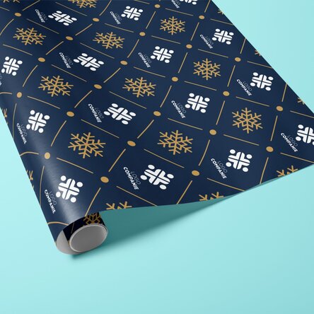 Hârtie de împachetat cadouri personalizată cu logo - Christmas elegance