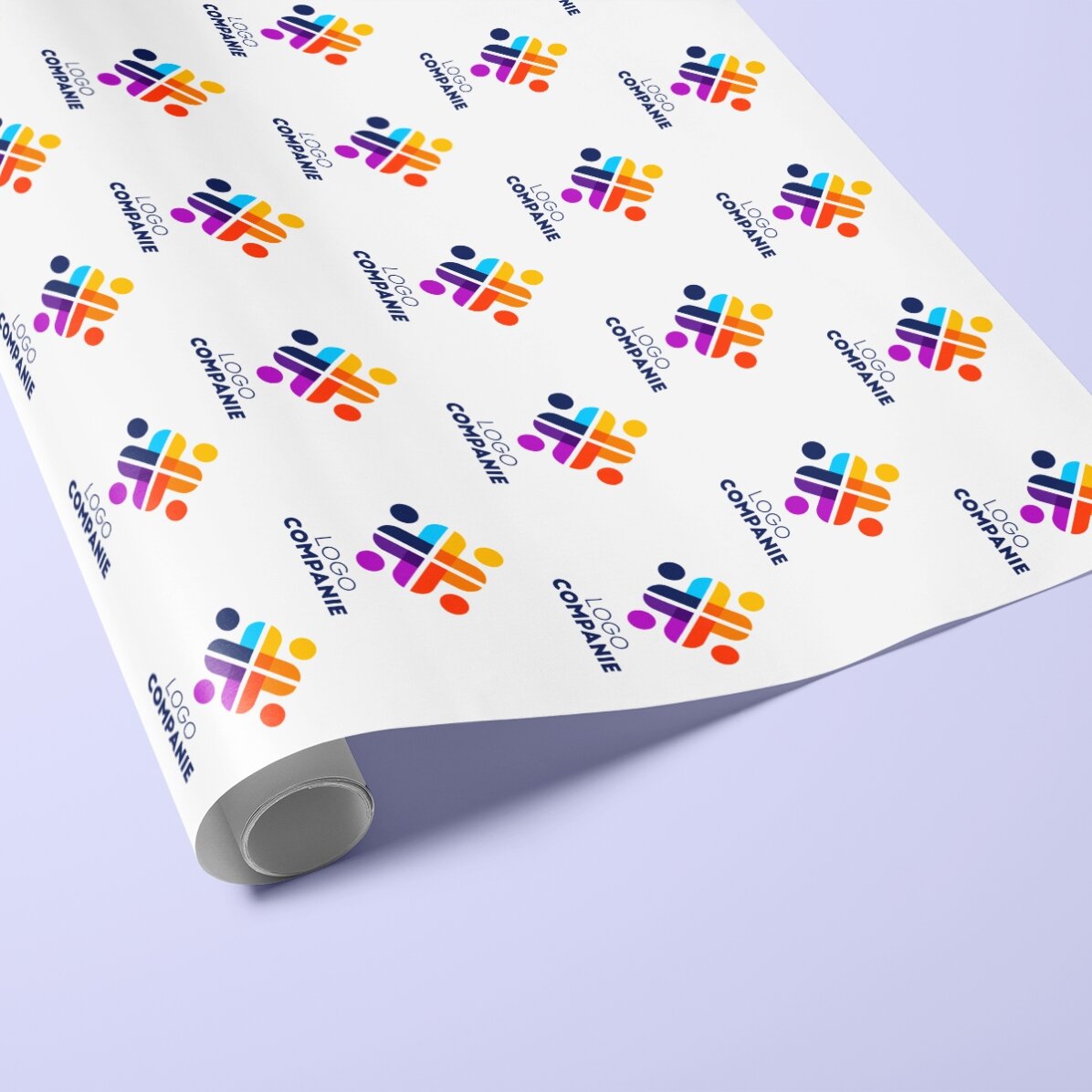 Hârtie de împachetat cadouri personalizată cu logo