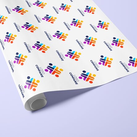 Hârtie de împachetat cadouri personalizată cu logo
