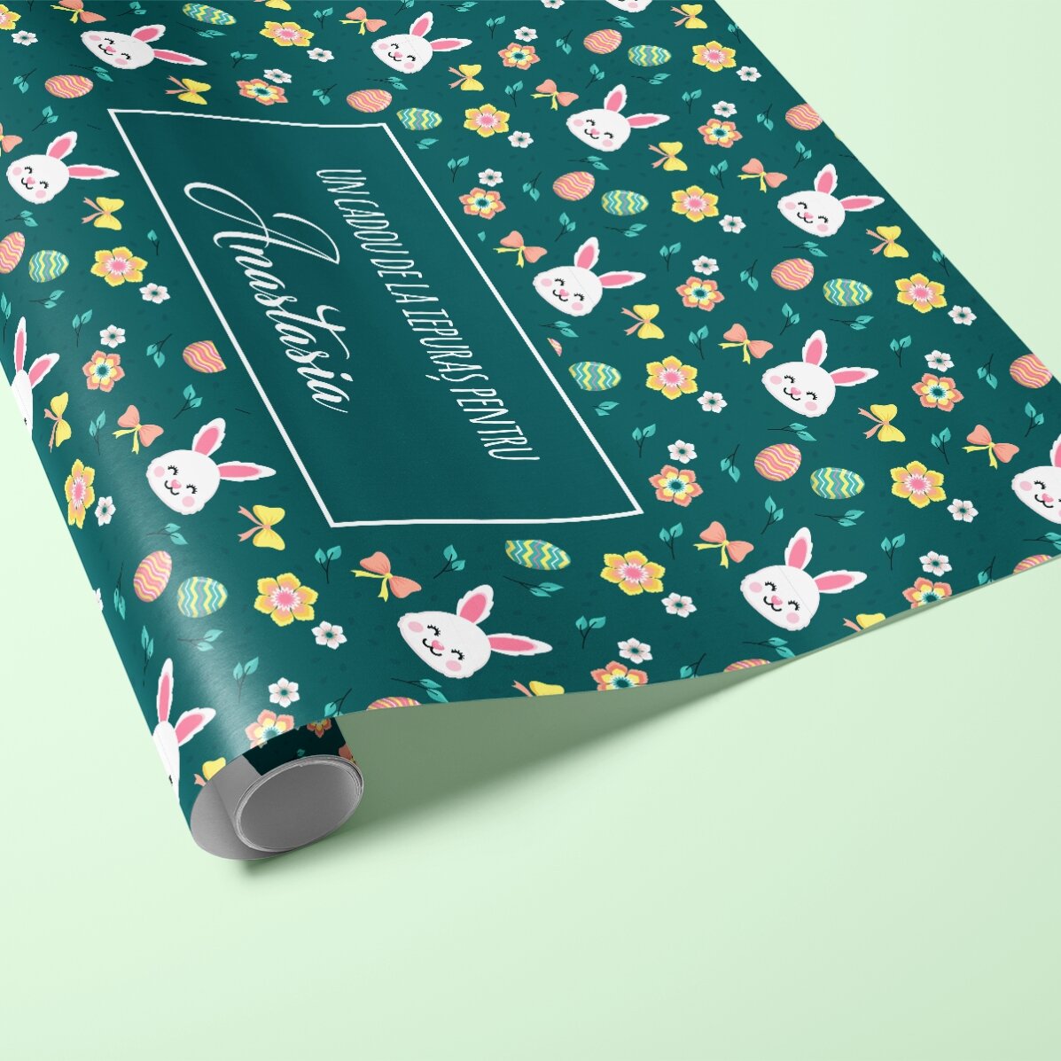 Hârtie de împachetat cadouri personalizată cu text - Easter