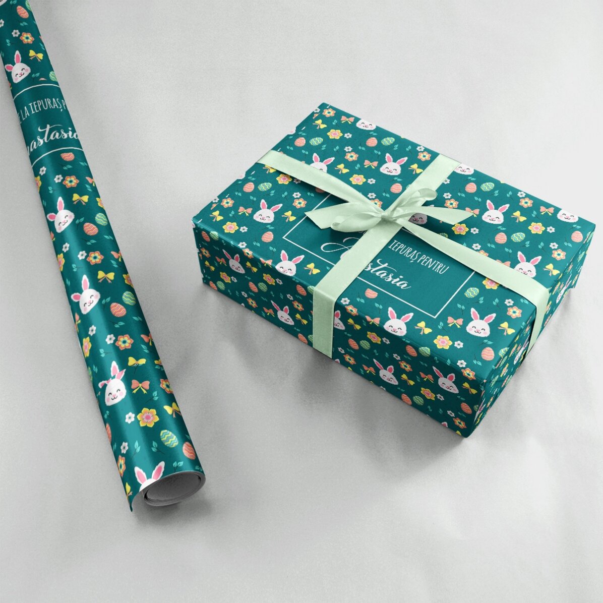 Hârtie de împachetat cadouri personalizată cu text - Easter