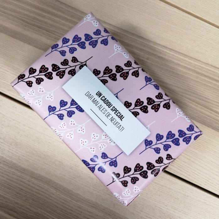 Hârtie de împachetat cadouri personalizată cu text - Frunze