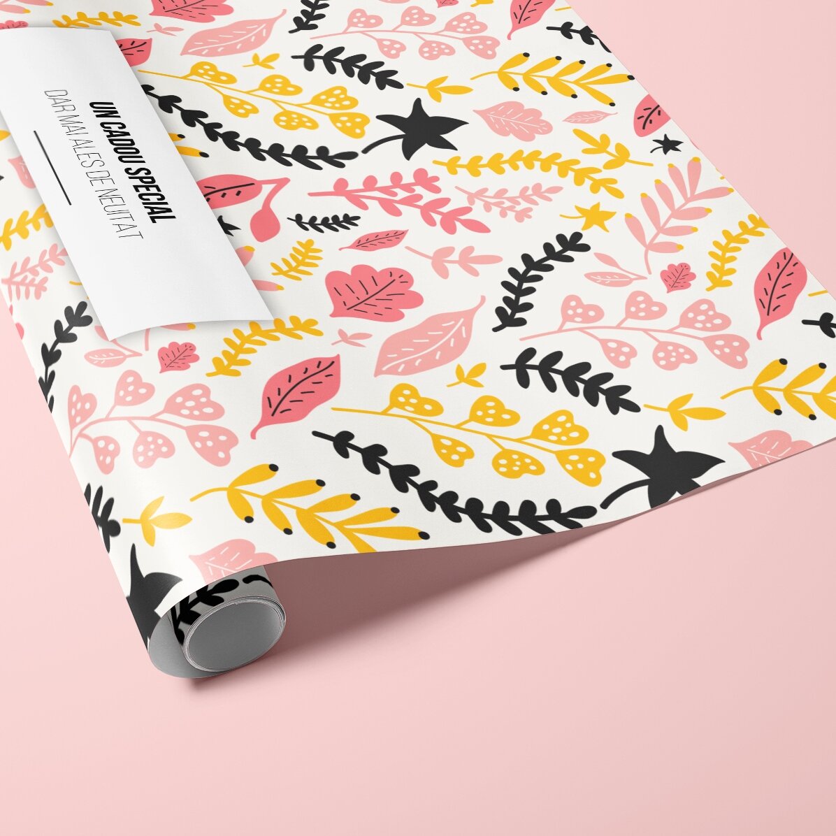 Hârtie de împachetat cadouri personalizată cu text - Frunze de toamnă