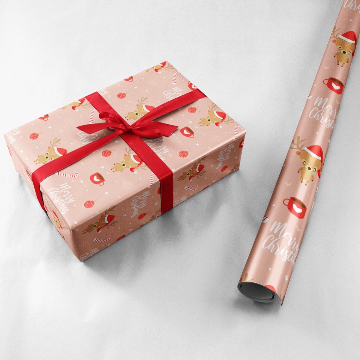 Hârtie de împachetat cadouri personalizată cu text în chenar - Sweet Christmas