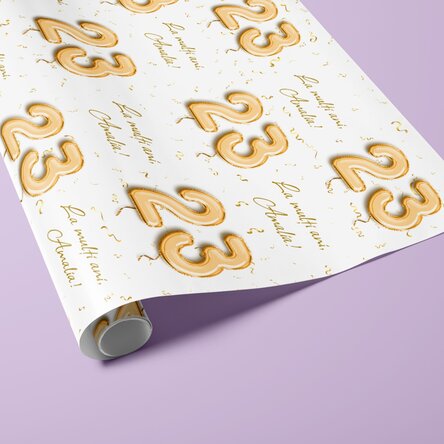 Hârtie de împachetat cadouri personalizată cu text - Baloane pentru tine