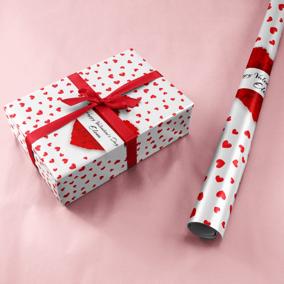 Hârtie de împachetat cadouri personalizată - Love is in the air