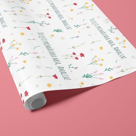 Hârtie de împachetat cadouri personalizată cu mesaj - Primăvară