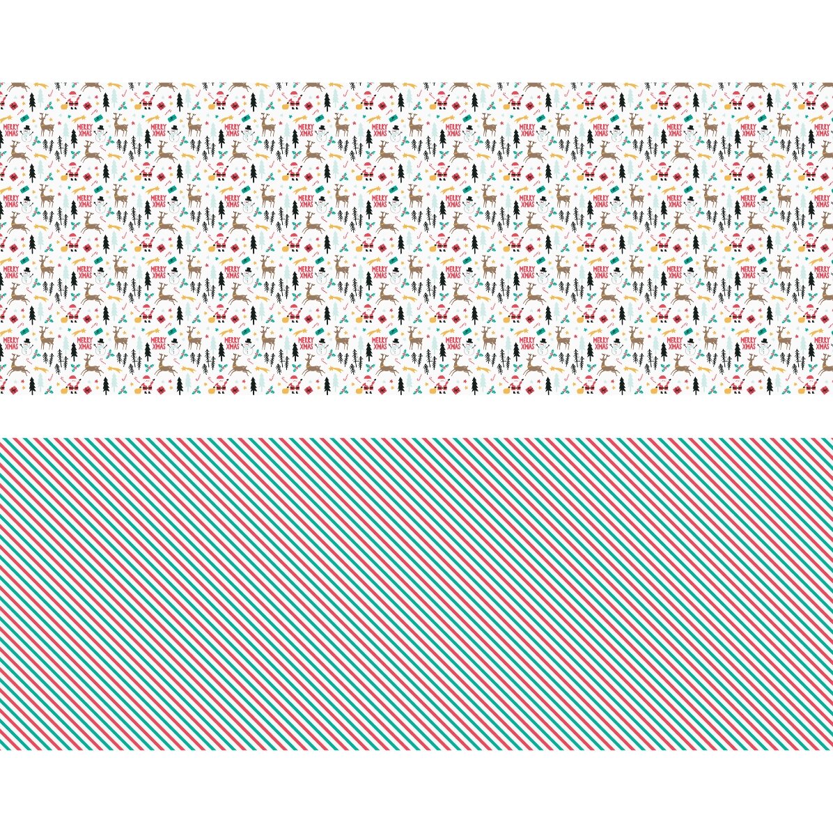 Set of 2 Merry Christmas gift wrapping paper