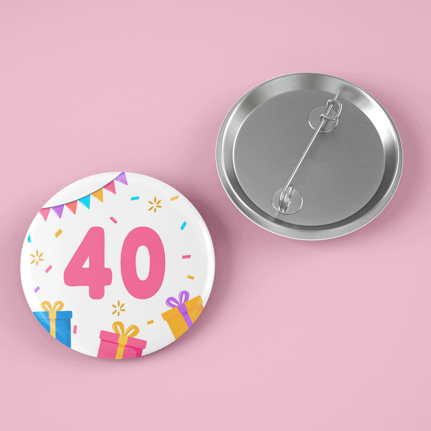 Insignă personalizată cu mesaj - Aniversare