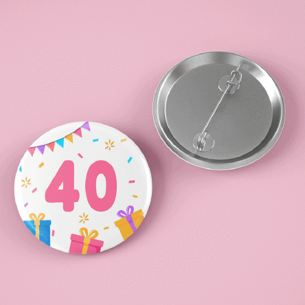 Insignă personalizată cu mesaj - Aniversare