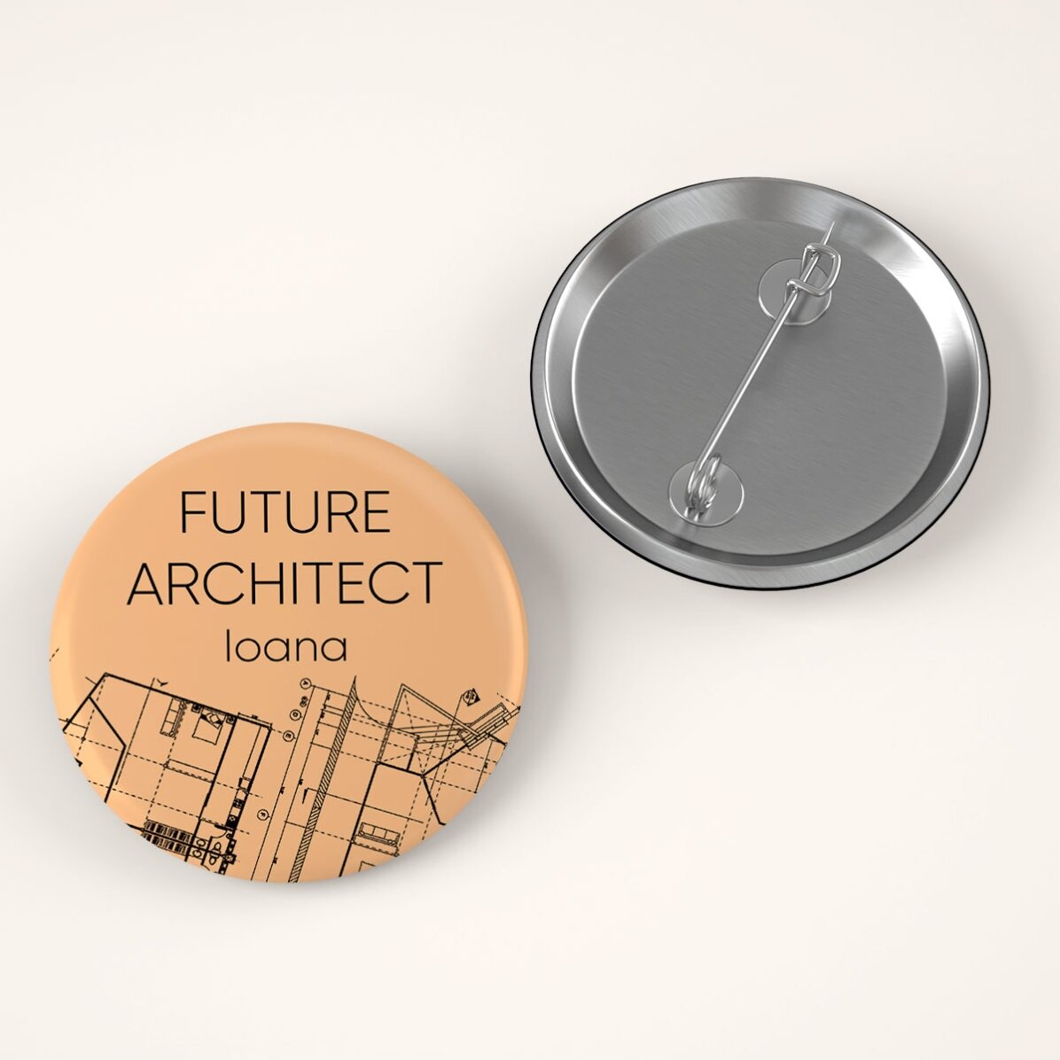 Insignă personalizată cu mesaj - Arhitect