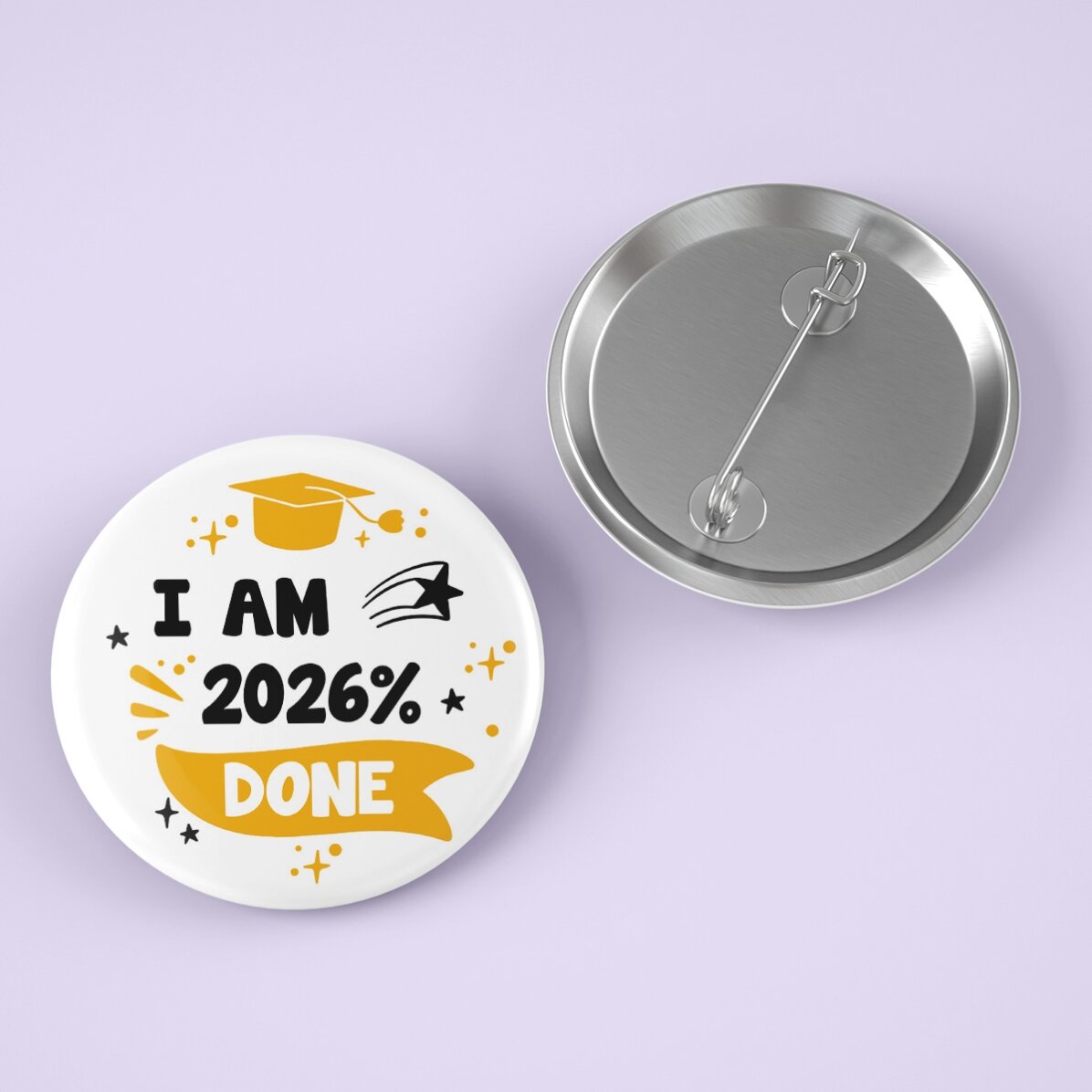 Personalised badge with message - I