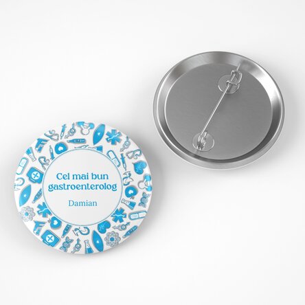 Insignă personalizată cu mesaj - Medic