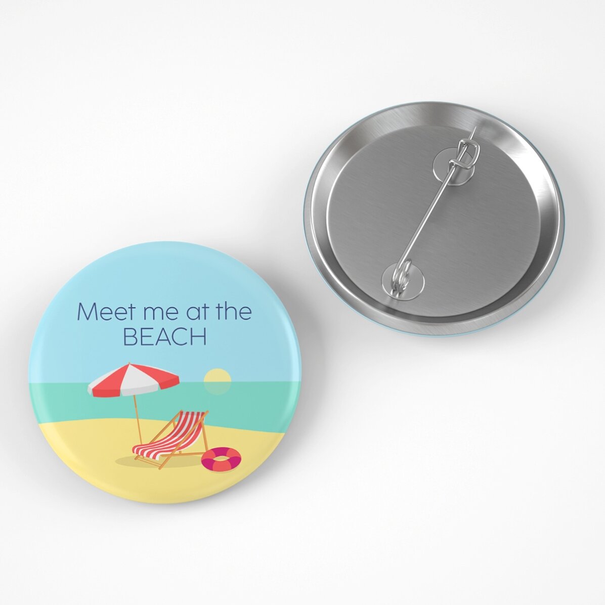 Insignă personalizată cu mesaj - Beach time