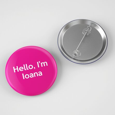 Insignă personalizată cu mesaj