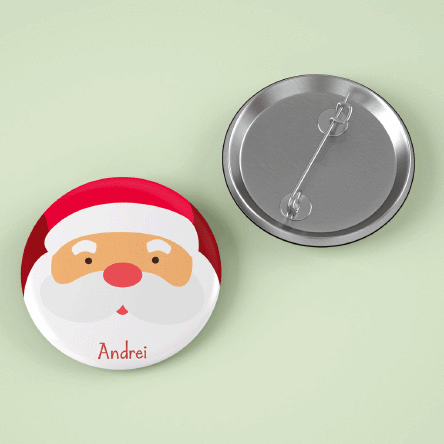 Insignă personalizată cu nume - Christmas