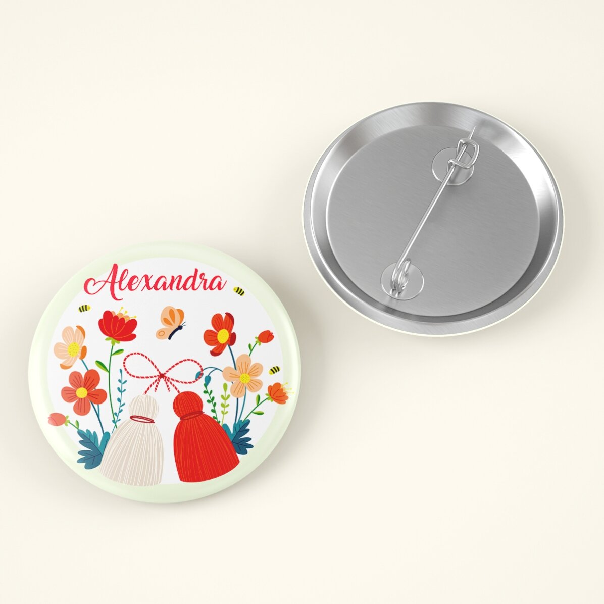 Insignă personalizată cu nume - Mărțișor