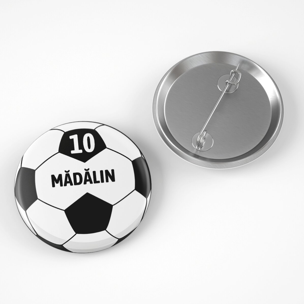 Insignă personalizată cu nume - Minge