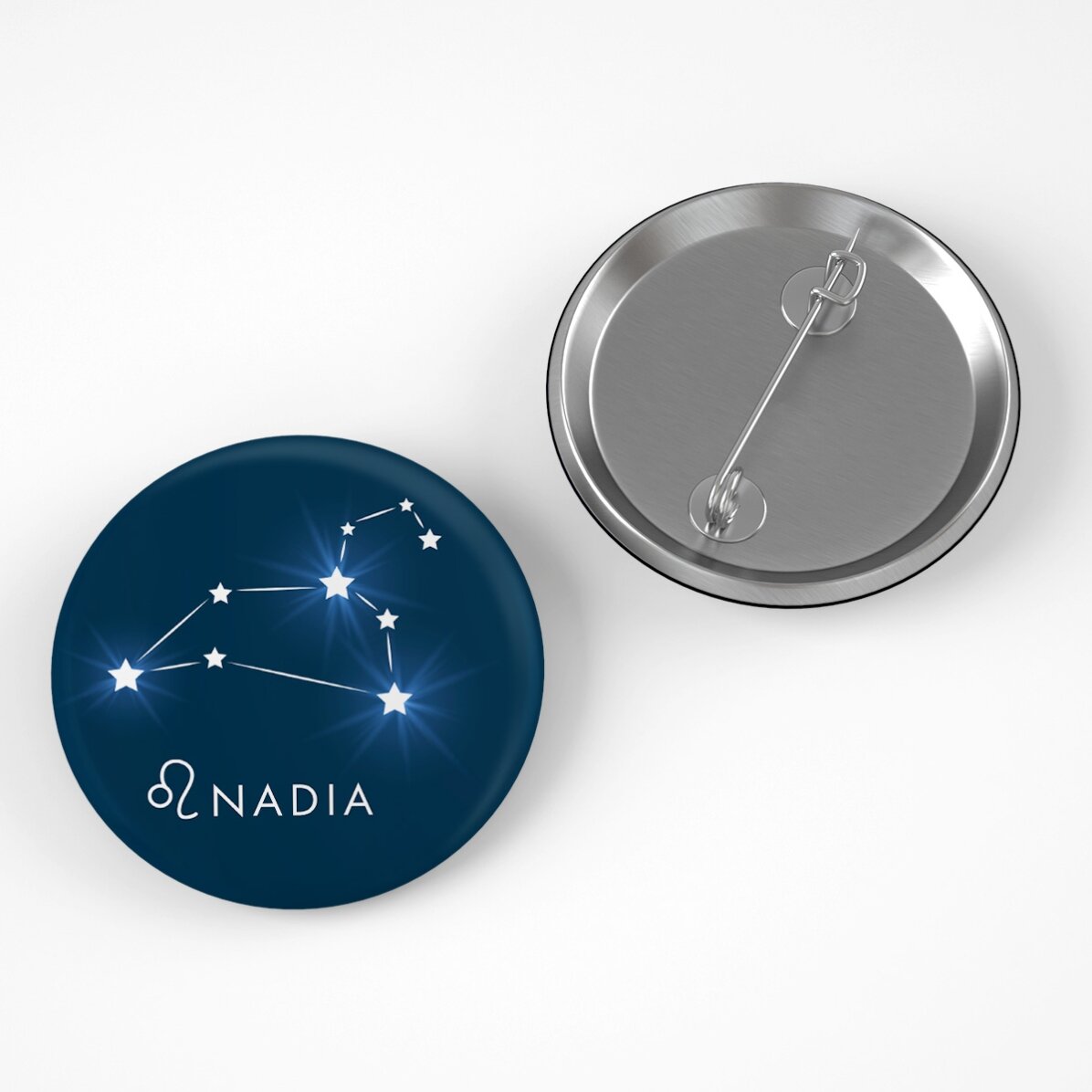 Insignă personalizată cu nume - Zodia Leu