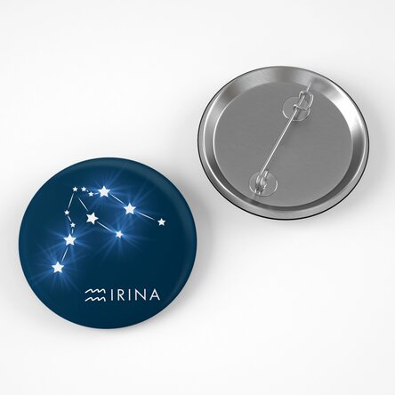 Insignă personalizată cu nume - Zodia Vărsător