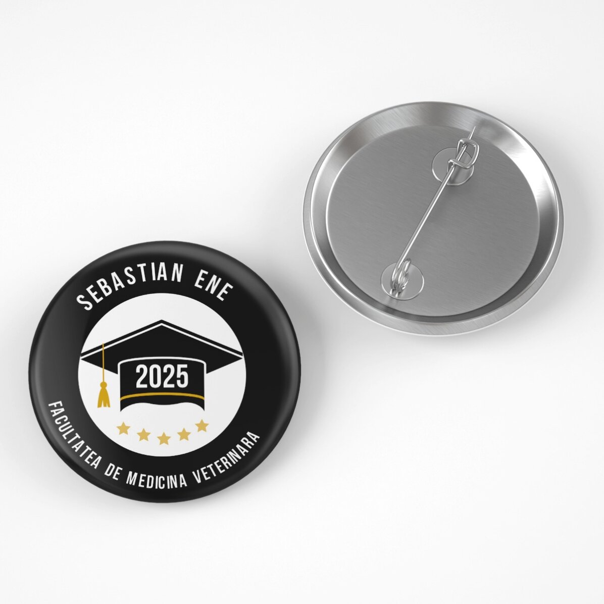 Insignă personalizată cu text - Absolvent