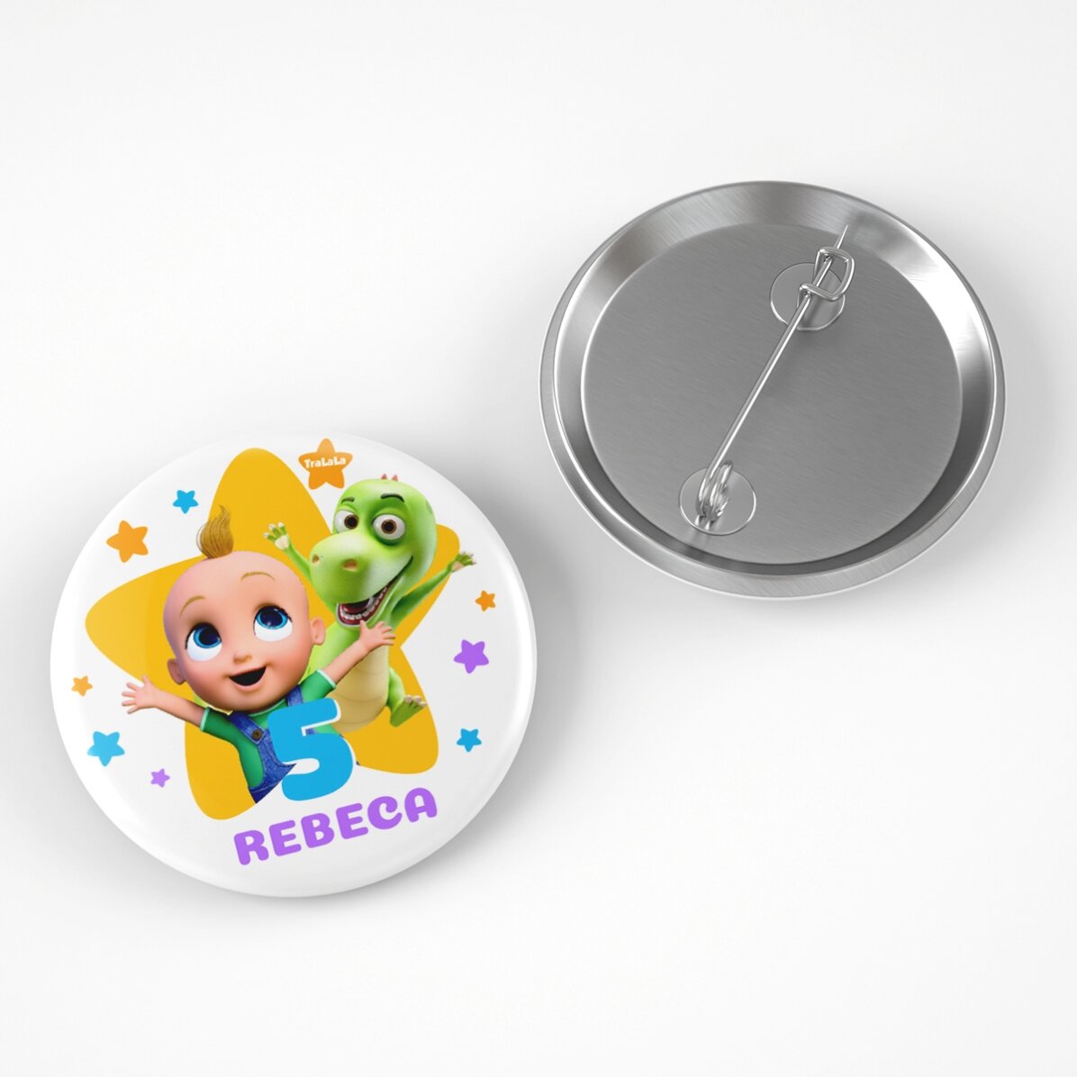 Insignă personalizată cu text - Aniversare cu TraLaLa