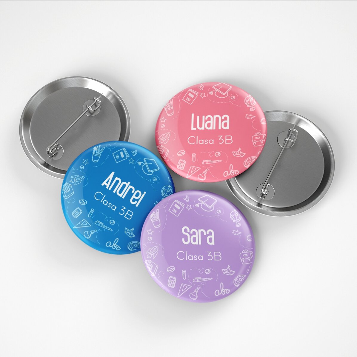 Insignă personalizată cu text - Back to school