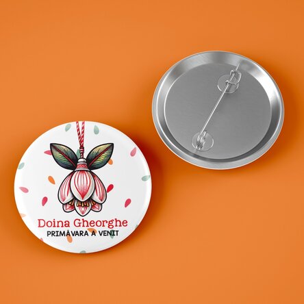 Insignă personalizată cu text - Ghiocel