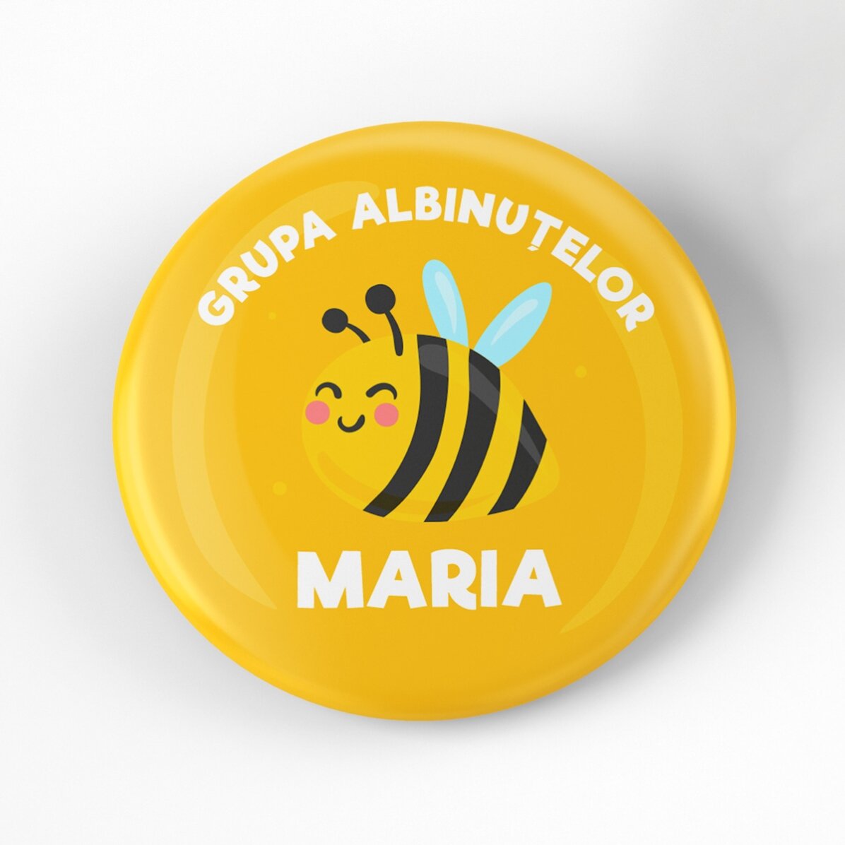 Personalised badge with text - Bee group