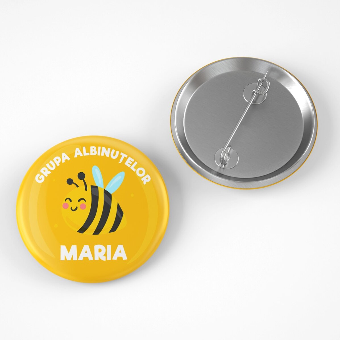 Personalised badge with text - Bee group