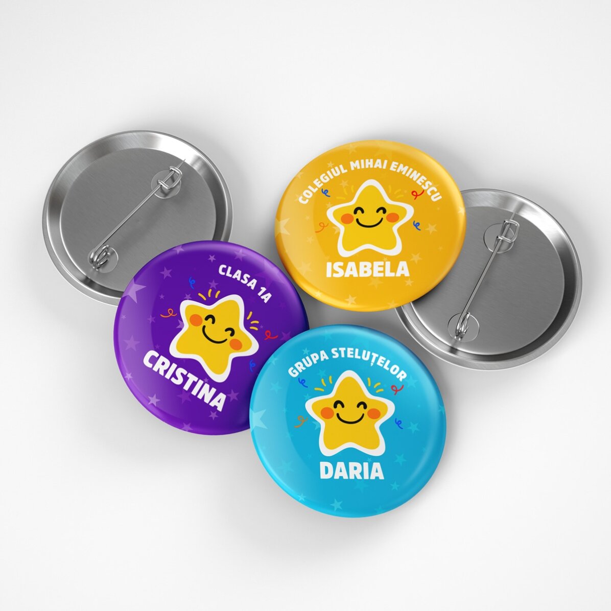 Insignă personalizată cu text - Grupa steluțelor
