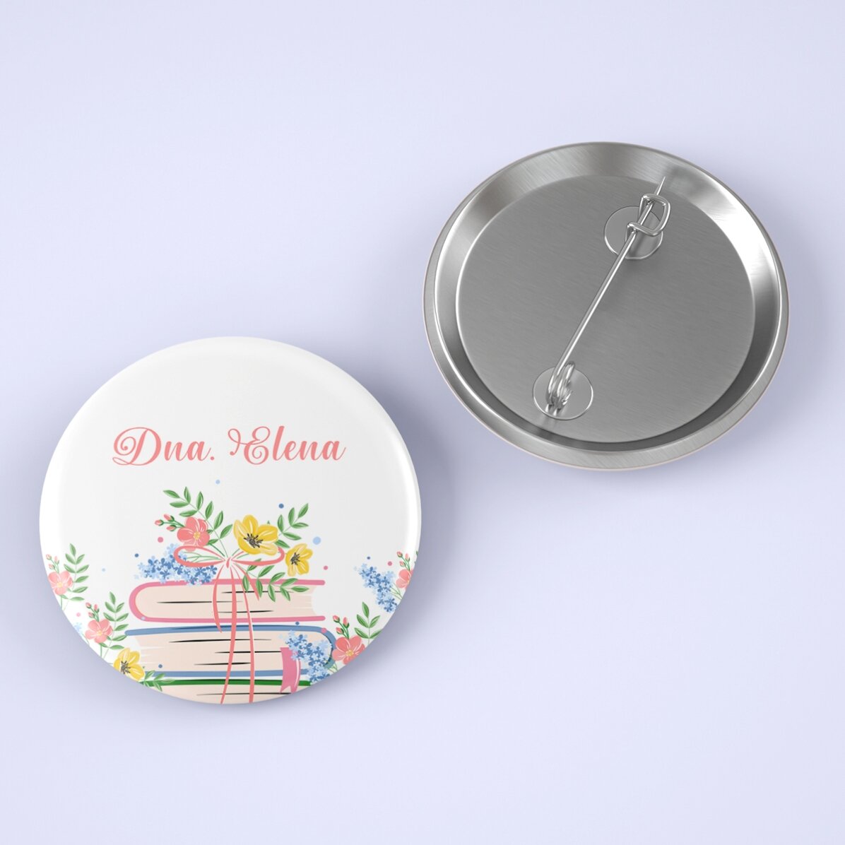 Insignă personalizată cu text - Mărțișor pentru profesoare