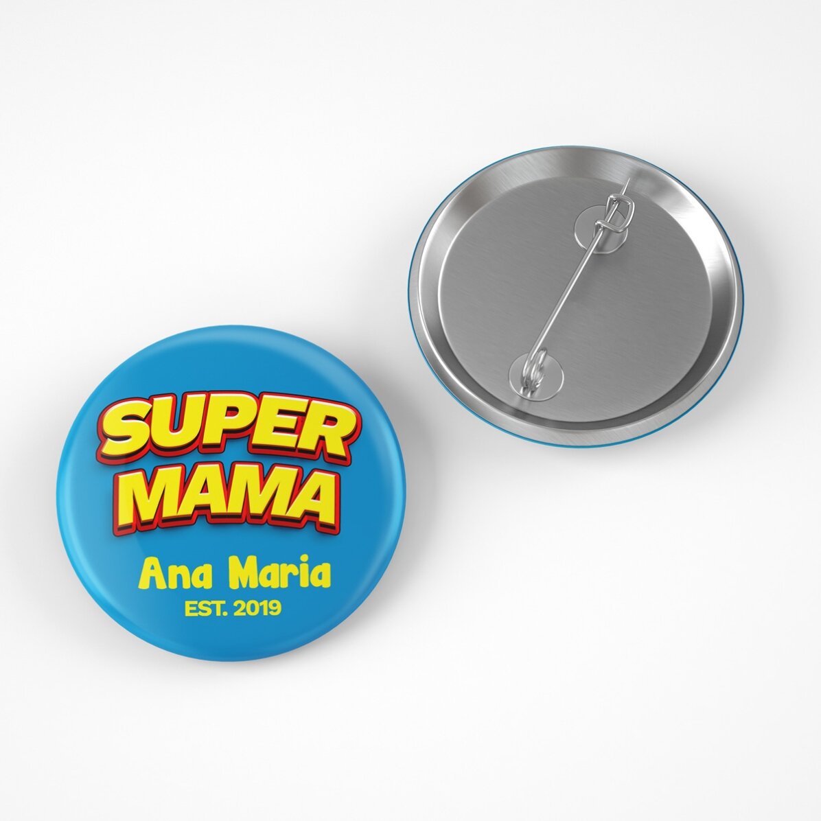 Insignă personalizată cu text - Super Mama