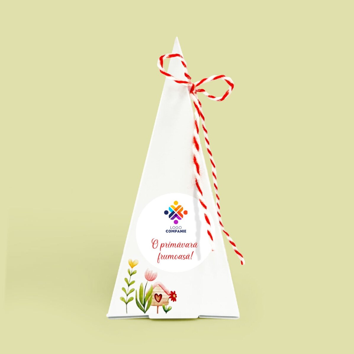 Kit de plantat flori - mărțișor personalizat cu logo și mesaj