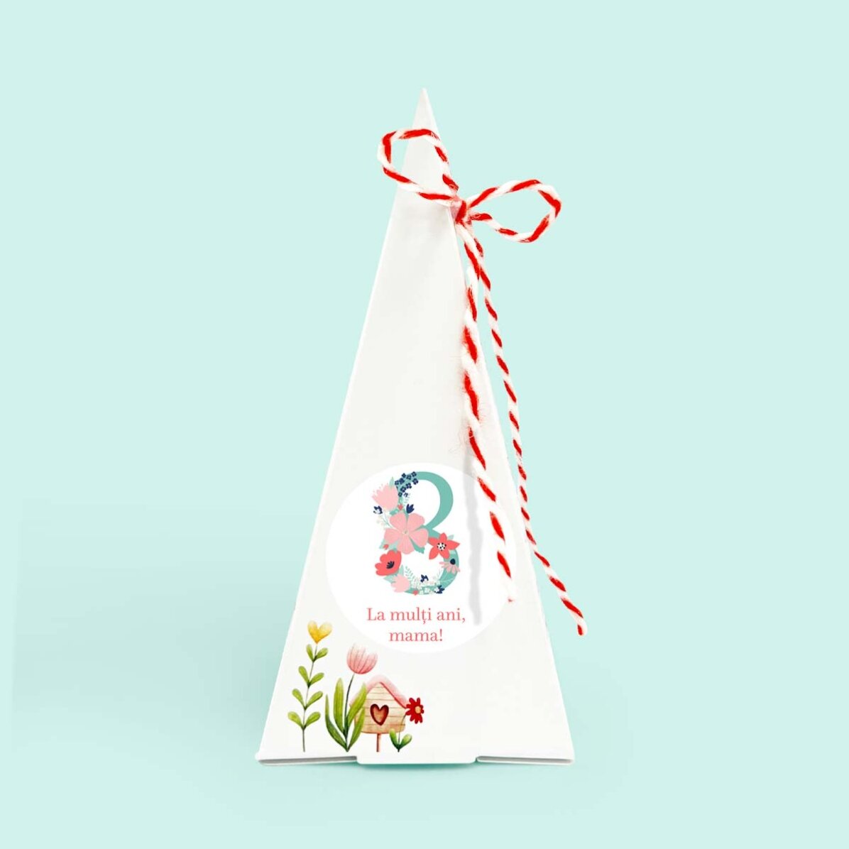 Kit de plantat flori - mărțișor personalizat cu text - 8 Martie