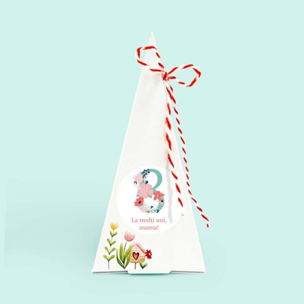 Kit de plantat flori - mărțișor personalizat cu text - 8 Martie