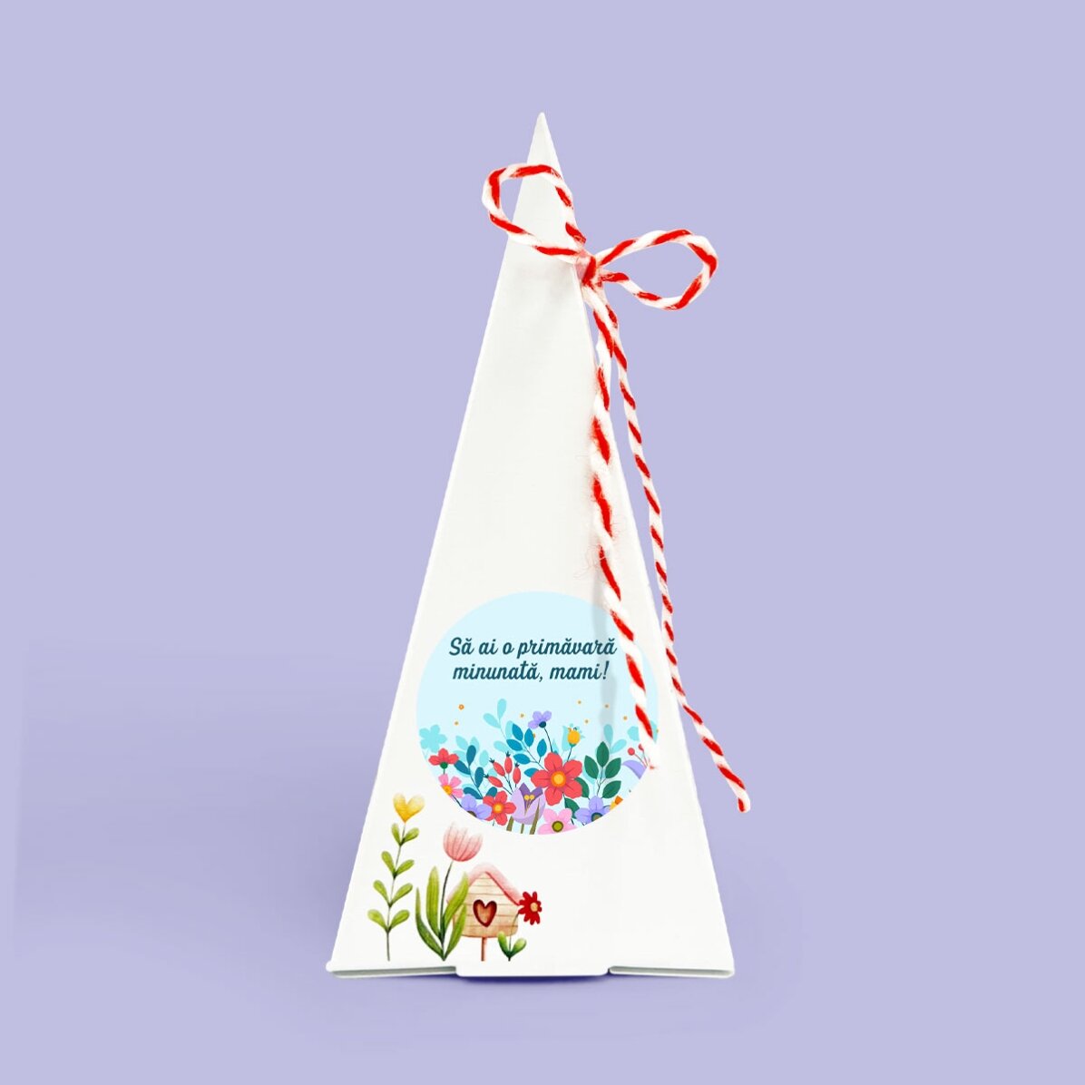 Kit de plantat flori - mărțișor personalizat cu text - Primăvară 